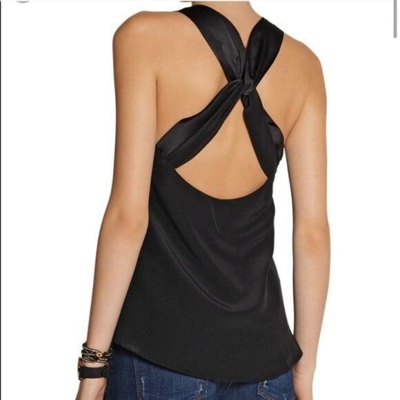 Elizabeth and James Wine Silk Acacia Top - Picture 5 of 7